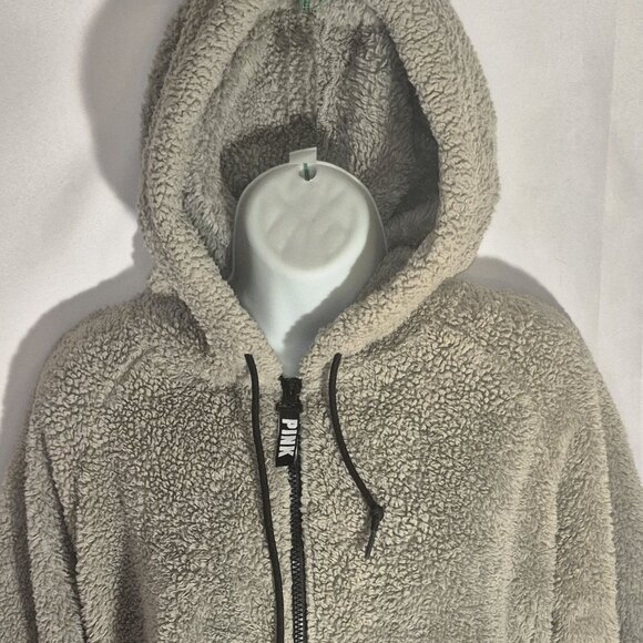 PINK by Victoria's Secret Hooded jacket, zippered bust, pouch pockets, size Med. - Picture 10 of 16